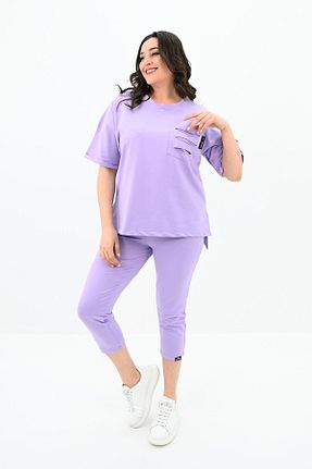 ست گرمکن بنفش زنانه پاچه تنگ Koza Butik - کد 738038995