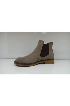 بوت / نیم بوت بژ مردانه چرم خالص ROUTE - کد 92812969