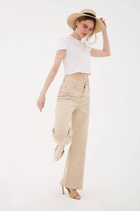 شلوار بژ زنانه پارچه Fashion Friends - کد 650199341