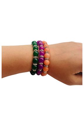 دستبند جواهر سبز زنانه منجق GALATA GIFT - کد 856190015