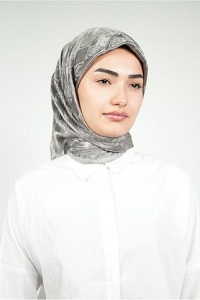 روسری طوسی پلی استر LOSYANA - کد 857810204