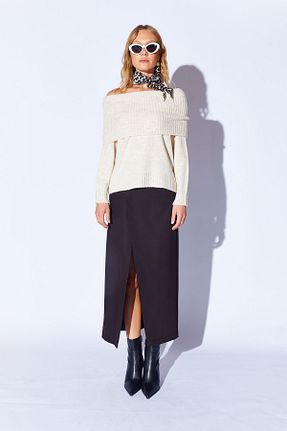 پلیور طوسی زنانه ساده EDITION WOMAN - کد 857814102