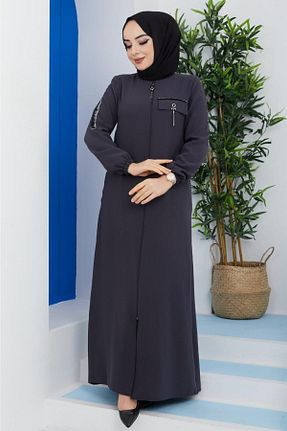کلاه و ابایا طوسی زنانه پنبه ای ZEWAHİR FASHİON - کد 311144891