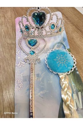 تاج آبی بچه گانه پلاستیک Elsa Frozen - کد 208658968