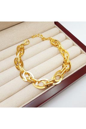 دستبند استیل (فولاد) طلائی زنانه روکش طلا Altınsı Takı - کد 274017879