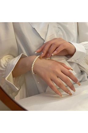 دستبند جواهر سفید زنانه مروارید MODAMAYS - کد 850830946