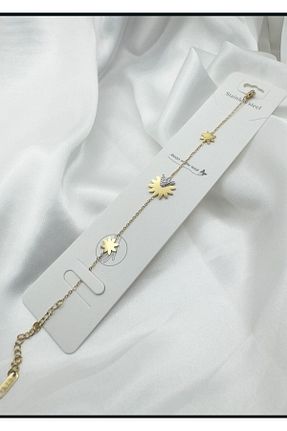 دستبند جواهر طلائی زنانه Aksesuar - کد 844192385