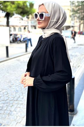 کلاه و ابایا مشکی زنانه جین ESRANUR - کد 857682886