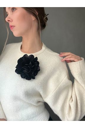 سنجاق سینه مشکی زنانه پلی استر CAXBERN - کد 818709667