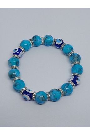 دستبند جواهر فیروزه ای زنانه منجق GALATA GIFT - کد 738544673