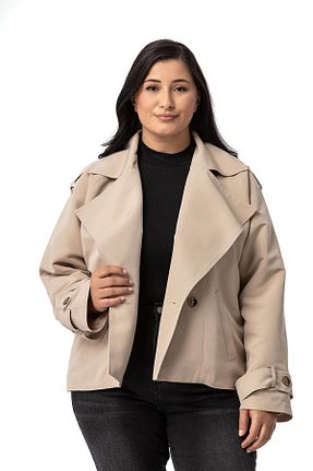 ترنچکت سایز بزرگ بژ زنانه پلی استر DISENTIS MODEST - کد 857809447