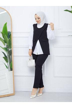 ست بالاتنه و پائین تنه حجاب مشکی زنانه رگولار BERNEO - کد 815684329