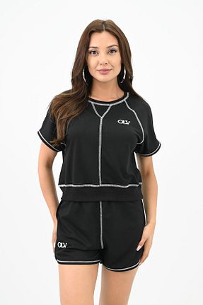 ست گرمکن مشکی زنانه پنبه ای Koza Butik - کد 826275046