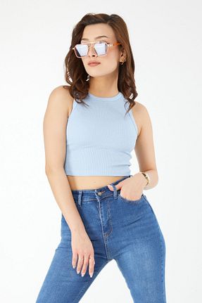 بلوز بژ زنانه ساده TOFİSA - کد 808238236