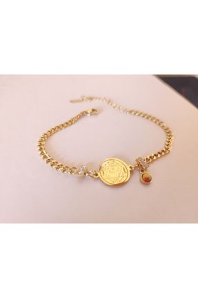 دستبند استیل (فولاد) طلائی زنانه استیل (فولاد) Anatolia - کد 763768726