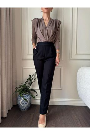 شلوار مشکی زنانه پارچه Büşce - کد 857886148