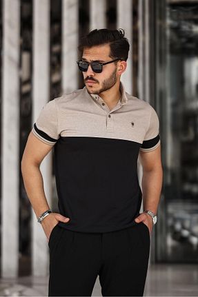 پولوشرت مشکی مردانه پنبه پلی استر Miron - کد 841336971