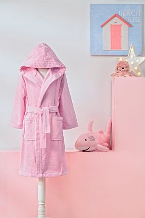 حوله پالتوئی نوزاد و کودک صورتی بچه گانه پنبه ای Özdilek - کد 100098520