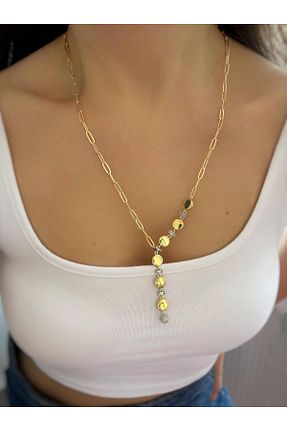 گردنبند جواهر طلائی زنانه سنگ Jerie - کد 857935420