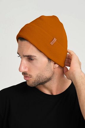 کلاه پشمی نارنجی زنانه اکریلیک robanu - کد 858009902