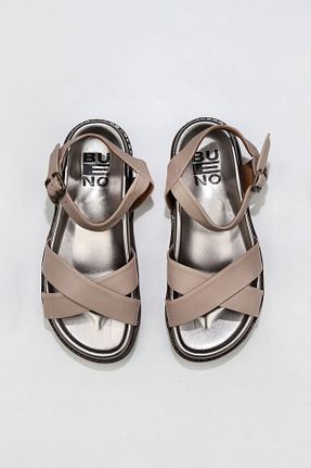 صندل طوسی زنانه پاشنه تخت Bueno Shoes - کد 345870062