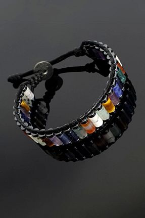 دستبند جواهر رنگی زنانه سنگ طبیعی Seven Art Jewelry - کد 304298600