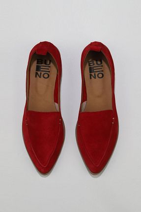 بابت قرمز زنانه چرم خالص Bueno Shoes - کد 299474292