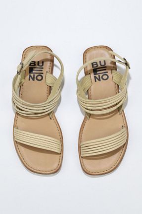 صندل زرد زنانه پاشنه تخت Bueno Shoes - کد 303310690