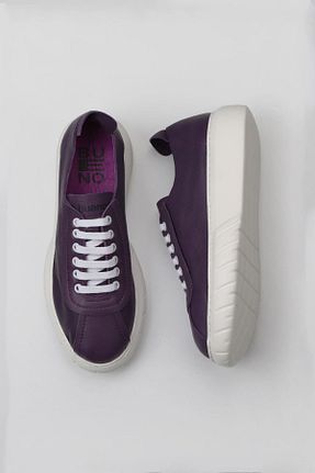 کفش اسنیکر بنفش زنانه چرم اصل Bueno Shoes - کد 309454887