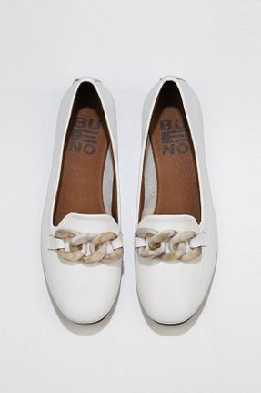 بابت سفید زنانه چرم خالص Bueno Shoes - کد 327930286