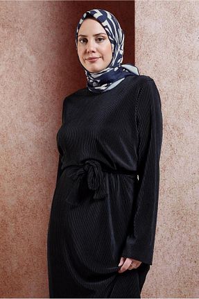 روسری سرمه ای پلی استر Alvina - کد 858069740