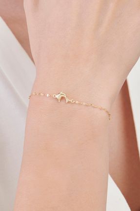 دستبند طلا زرد زنانه 14 عیار Altınbaş - کد 757339029