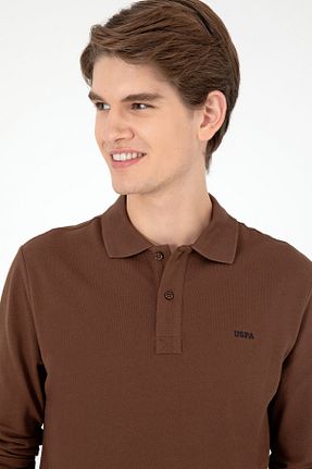 سوئیشرت قهوه ای مردانه ساده U.S. Polo Assn. - کد 858125529