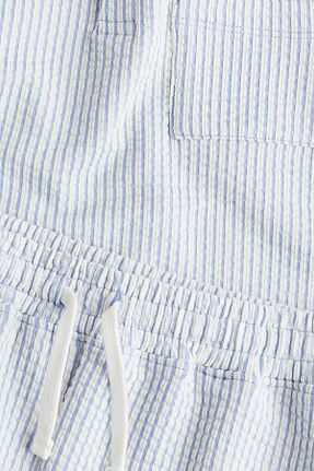ست بالاتنه و پائین تنه آبی بچه گانه پنبه ای H&M - کد 859133281