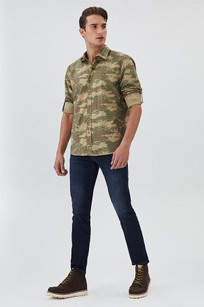 پیراهن قهوه ای مردانه رگولار Lee Cooper - کد 450373286