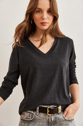 بلوز مشکی زنانه ساده Olalook - کد 858168100
