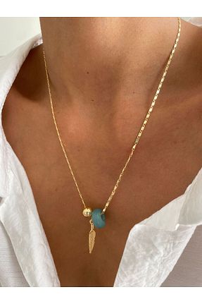 گردنبند جواهر طلائی زنانه پوشش لاکی MagicStone - کد 286576384