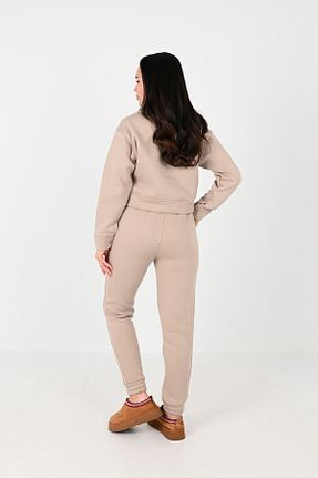 ست گرمکن بژ زنانه %100 پنبه Koza Butik - کد 782966004
