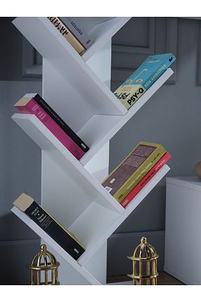 قفسه کتاب سفید 128 سانتی متر İstikbal - کد 736121090