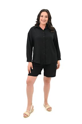 ست بالاتنه و پائین تنه مشکی زنانه بافتنی Koza Butik - کد 835673818