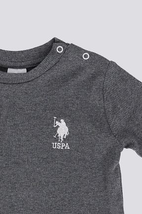 ست نوزادی طوسی بچه گانه پنبه ای U.S. Polo Assn. - کد 857852748