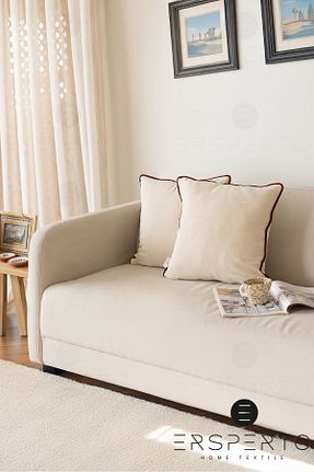 کوسن و روکش کوسن زرشکی پنبه ای Ersperto - کد 814687178
