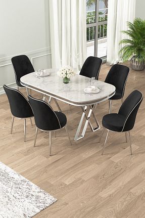 ست میز آشپزخانه سفید MDF Canisa - کد 820974639