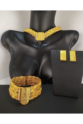 ست جواهر طلائی زنانه روکش طلا Reira - کد 208823334