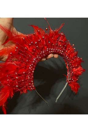 تاج قرمز زنانه سنگ کریستال DesaAccessories - کد 461571482