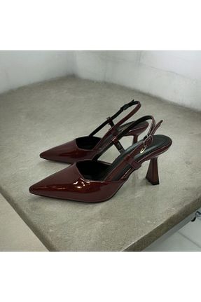 کفش استایلیتو زرشکی پاشنه نازک runa shoes - کد 858005287