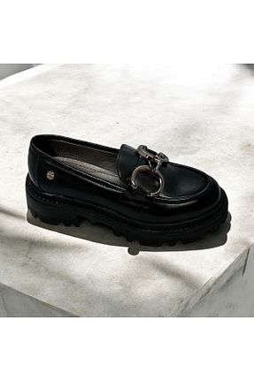 کفش لوفر مشکی زنانه چرم مصنوعی runa shoes - کد 857987887