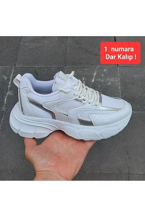 کفش اسنیکر سفید زنانه بند دار BRGL - کد 836258779