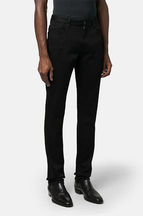 شلوار جین مشکی مردانه پاچه ساده Emporio Armani - کد 764941792