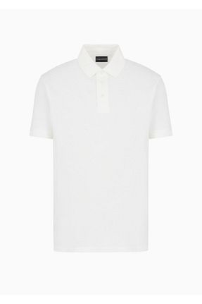 پولوشرت سفید مردانه %100 پنبه Emporio Armani - کد 794631524